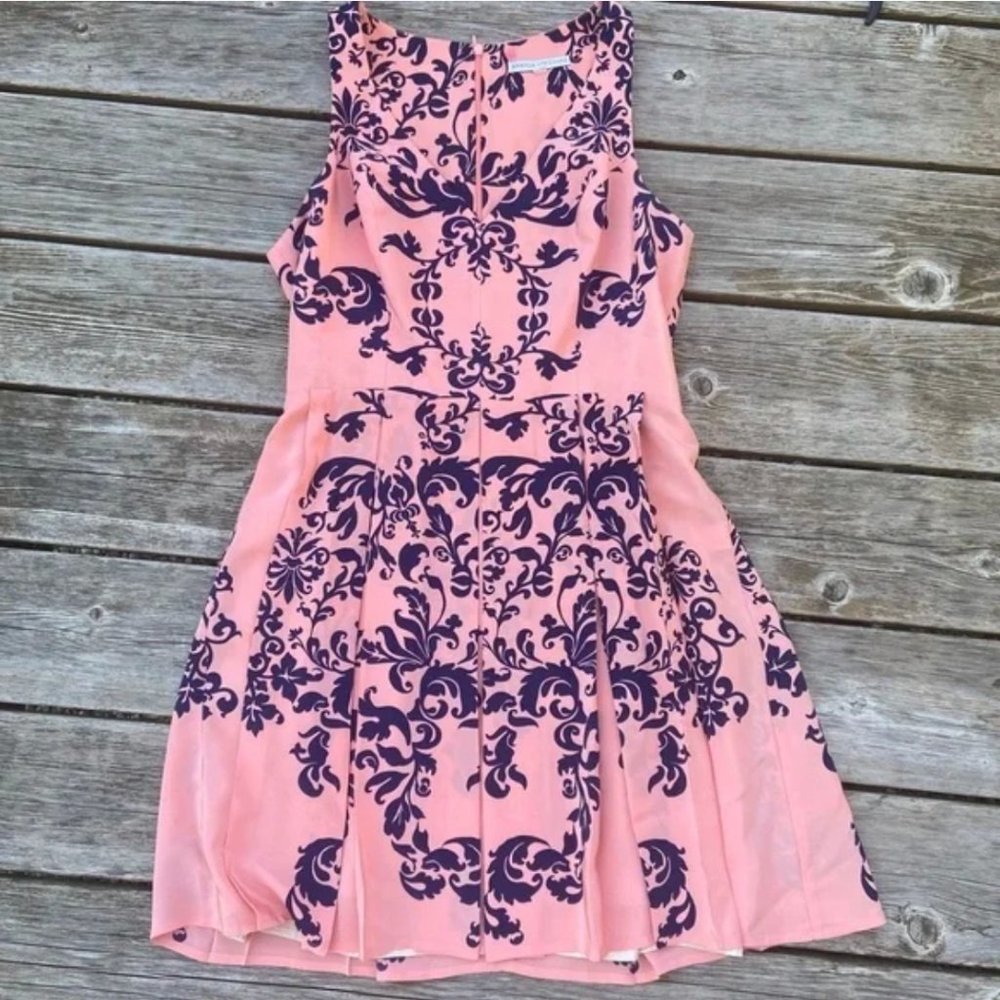 Amanda Uprichard Silk Floral Pleated Dress - M